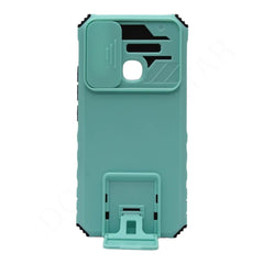 Dohans Vivo Y11/ Y12/ Y15/ Y17 - Light Green Slide Camera Protection with Kickstand Cover & Cases