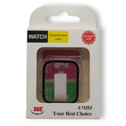 Apple Watch 41mm Transparent Black Border Cover - Watch Accessories available at Dohans Qatar