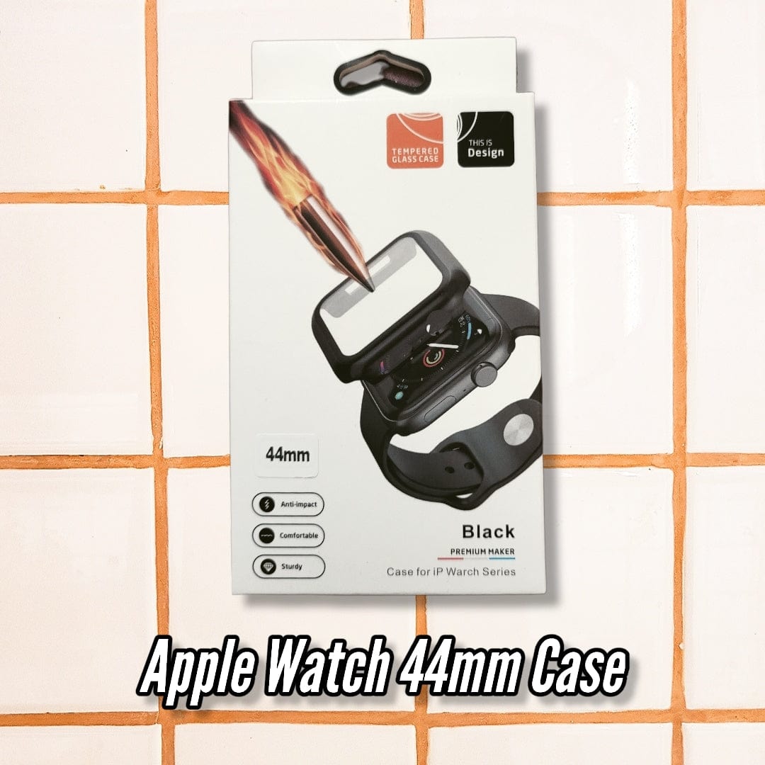 Dohans Watch Accessories Black Apple Watch 42mm/ 44mm - Hard Black Cover with Tempered Glass