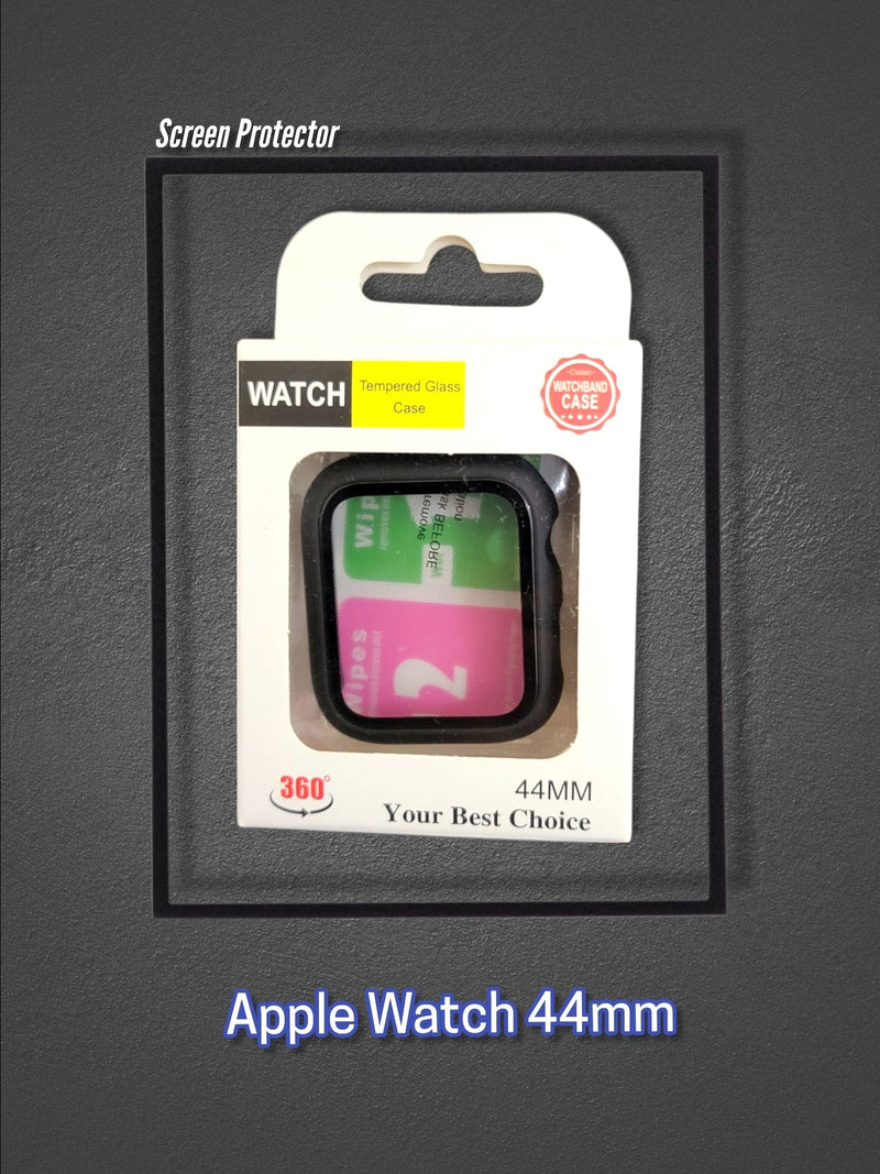 Dohans Watch Accessories Black Apple Watch 42mm/ 44mm - Hard Black Cover with Tempered Glass